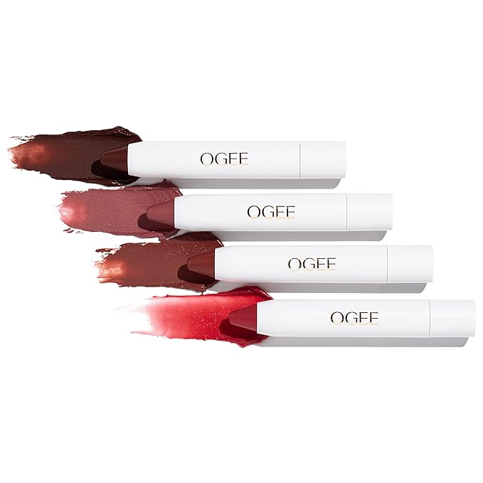 Ogee Tinted Sculpted Lip Oil, Blossom 4 Piece Gift Set
