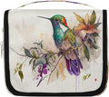 YoYoYuchong Travel Toiletry Bag for Women & Men Colorful Art Bird Hanging Cosmetic Organizer Portable Waterproof Makeup Case Make Up Bag with Compartments Travel Essentials for Bathroom Shower