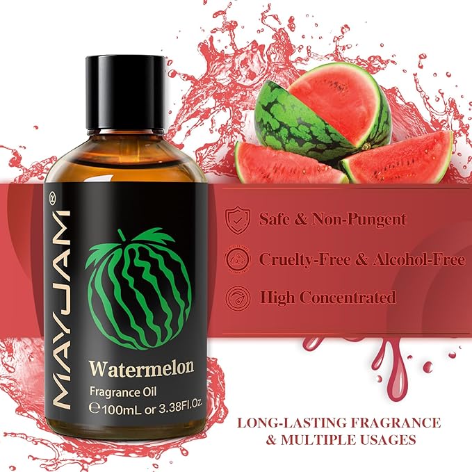 MAYJAM Watermelon Fragrance Oil for Diffusers for Home, 3.38FL.OZ