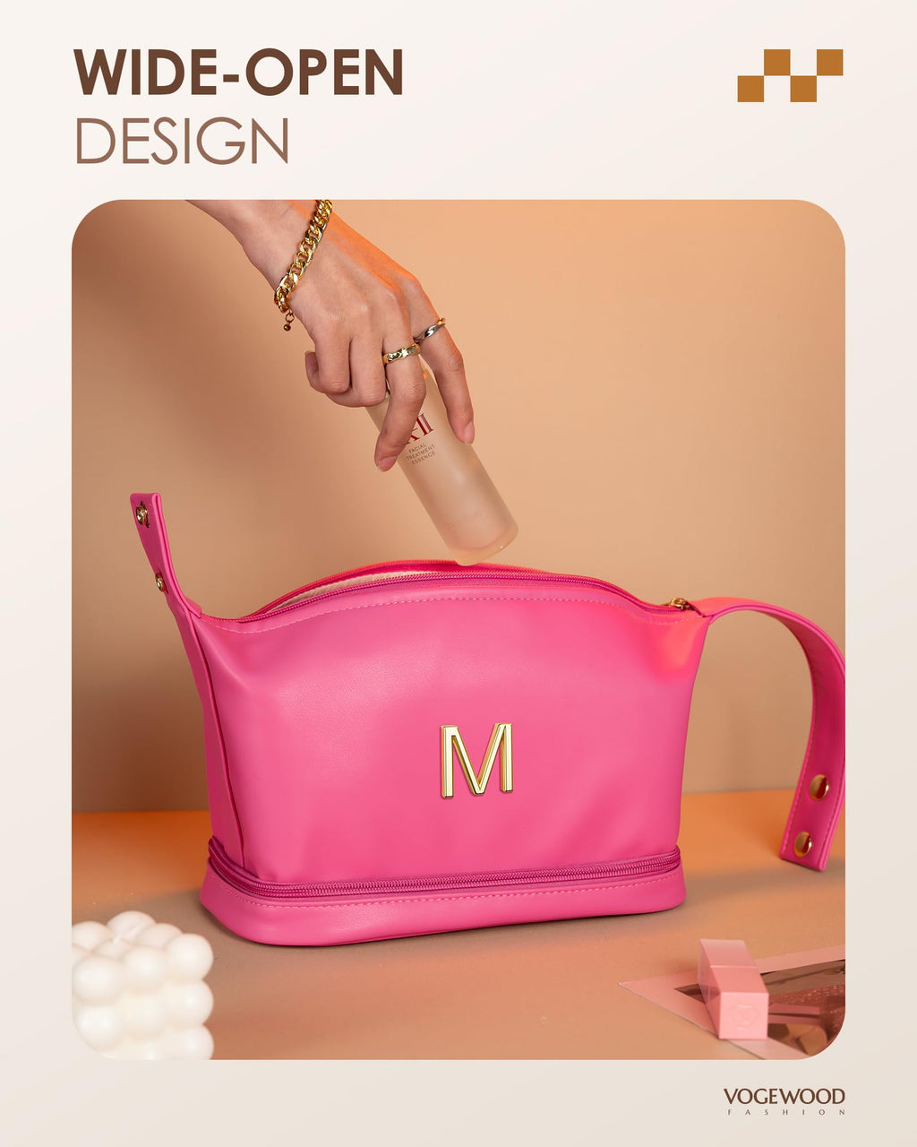 Vogewood Teen Girl Gifts Trendy Stuff, Makeup Bags for Women with Handle