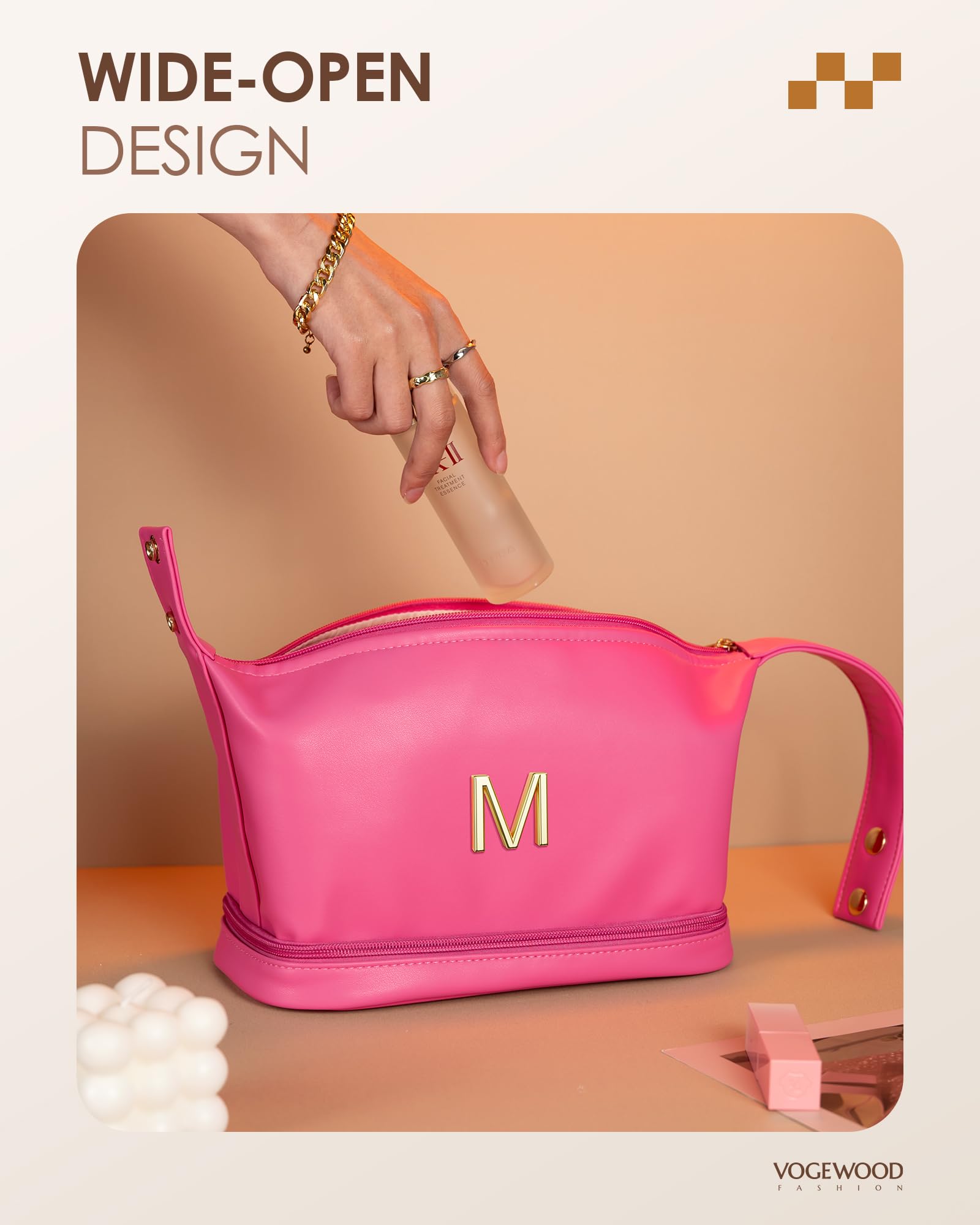 Vogewood Teen Girl Gifts Trendy Stuff, Makeup Bags for Women with Handle
