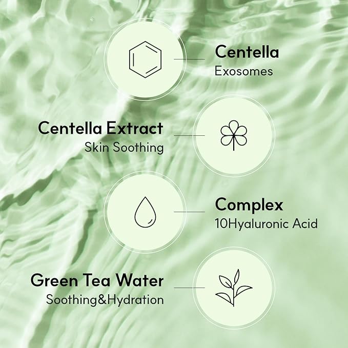 NEUL20S Centelsome 5X Soothing Toner 6.76 fl oz/200ml | Hydrating & Calming Korean Facial Toner with Green Tea, Centella Asiatica & Exosomes | Supports Sensitive, Dry & Acne-Prone Skin