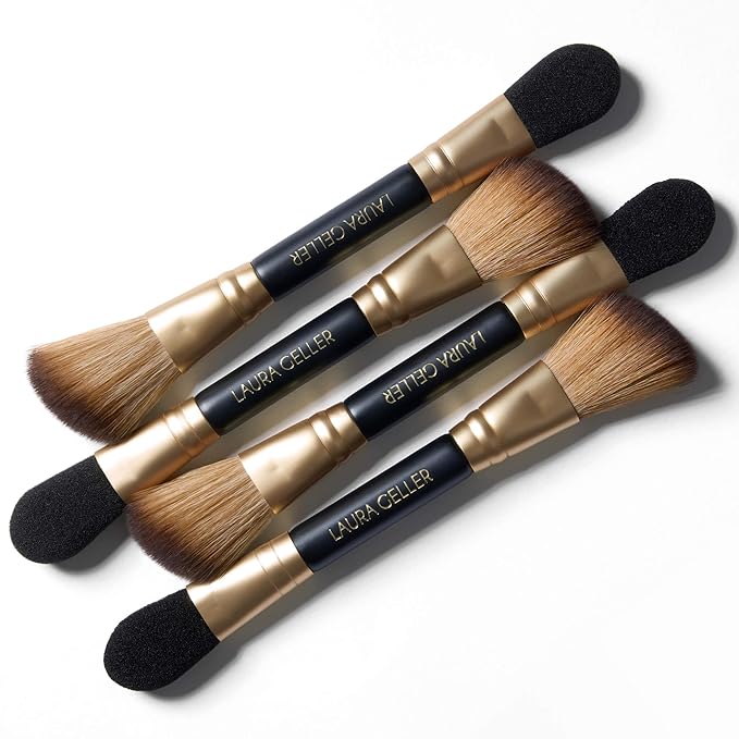 LAURA GELLER NEW YORK Cosmetic Professional Makeup Brushes - Cruelty-Free - 10 Dual-Ended Highlighter Brush