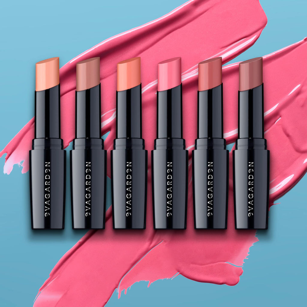 EVAGARDEN Pleasure Lipstick - Moisturizes and Nourishes - Protects with SPF - Soft Application Spreads Easily and Provides Smoothness - Gives Volume Effect and Bright Color - 664 Rose Wine - 0.1 oz