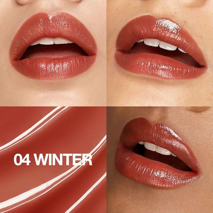HHLTOH 1Pcs Tinted Lip Balm Moisturizing Lipstick – Cool Plum Red Sheer Hydrating Lip Color for Dry Lips – Nourishing Lip Balm for All Women with a Subtle Natural Scent (S04 Winter)