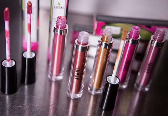 Aromi Burnt Pumpkin Metallic Liquid Lipstick, Chewy Apricot