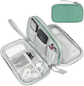 FYY Electronic Organizer, Travel Tech Pouch, Cable Organizer Green Quilted