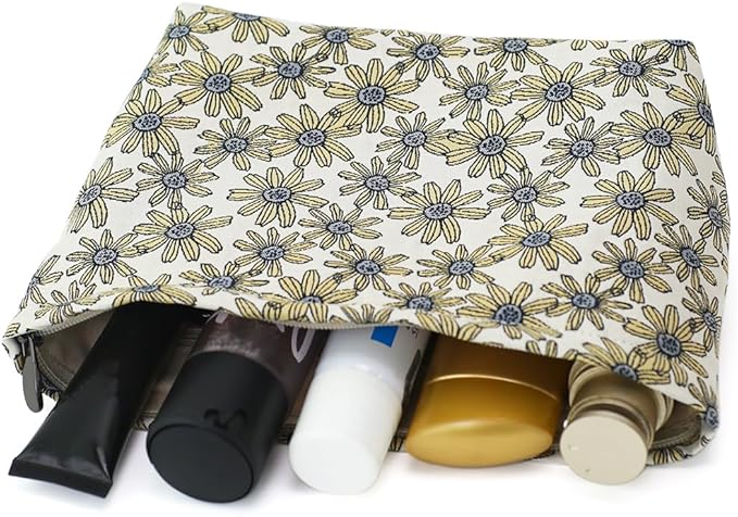 BBORGDC Floral Jacquard Makeup Bag - Large Capacity Cosmetic Pouch for Travel, Toiletry Organizer with Zipper, Perfect for Daily Use and Gifts, Purses for Women Clearance