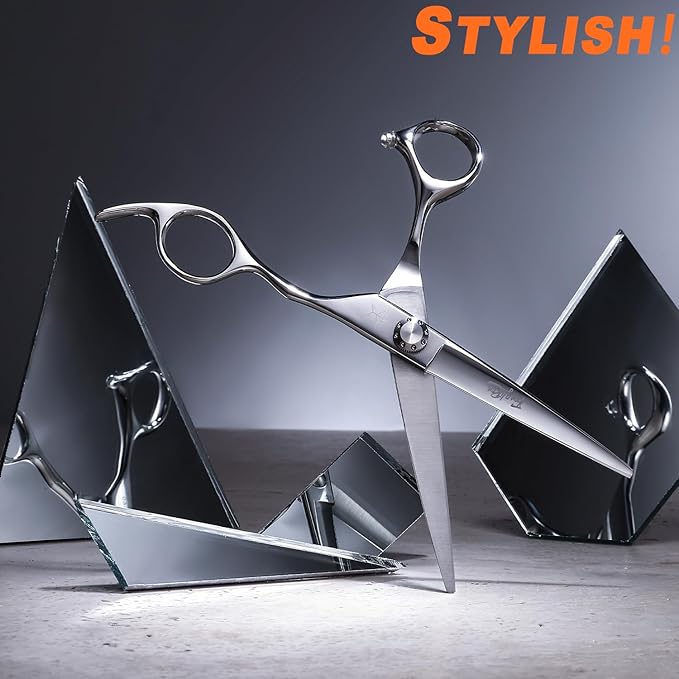 Fengliren High-end Professional Extremely Very Sharp Barber Hair Cutting Scissors Hairdresser Shears For Hair 6 Inches Haircut Scissor Made Of Stainless Steel Alloy For Hairdressing Salon and Home Use