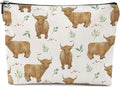 XFN Cow Gifts, Cow Print Stuff Western Makeup Bag, Cosmetic Bag Travel Pouch, Graduation Birthday for Women Girls Daughter Sisters Coworker Best Friend Western Stuff