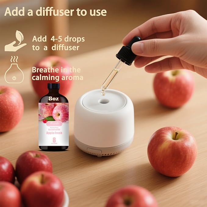 MLYNKL Apple Essential Oil,Apple Oil for Car Diffuser,8 fl oz