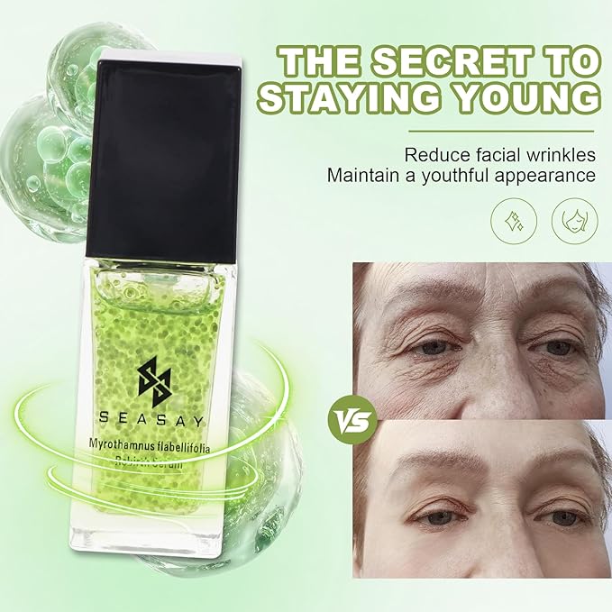 SEASAY Myrothamnus Flabellifolius Rebirth Serum - Premium Revitalizing Green key Essence for Anti-Aging & Repair Plant Extract (30ml)