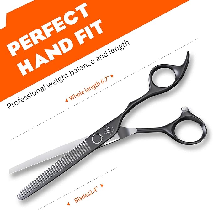 Sirabe HIGH-END Professional Hair Thinning Shears Barber Hair Cutting Texturizing Teeth Scissors with Case, Ultra 440C Sharp Blades for Salon Home Hairdressing