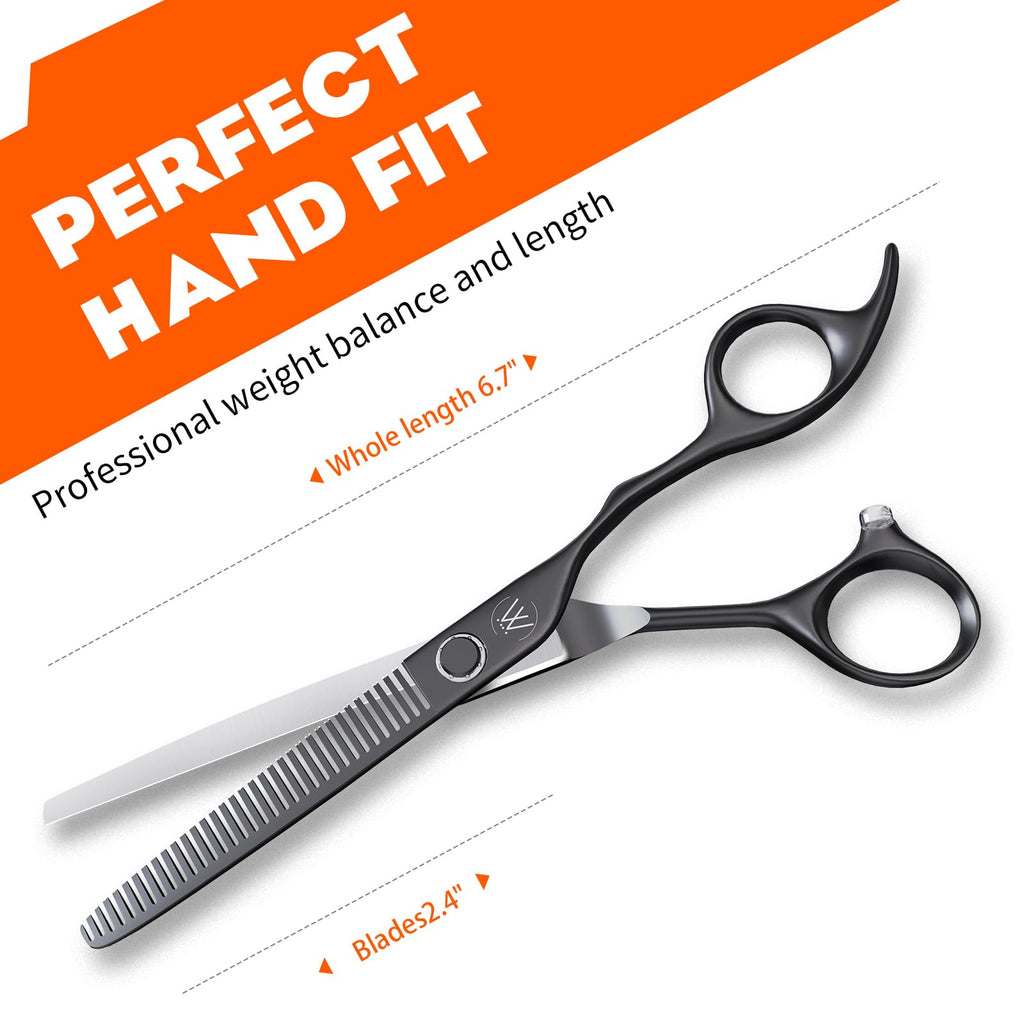 Sirabe HIGH-END Professional Hair Thinning Shears Barber Hair Cutting Texturizing Teeth Scissors with Case, Ultra 440C Sharp Blades for Salon Home Hairdressing