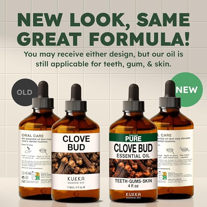 100% Pure Clove Oil - 4 Fl Oz Clove Essential Oil for Hair, Skin, Diffuser, Aromatherapy & DIY Soap Making Scent