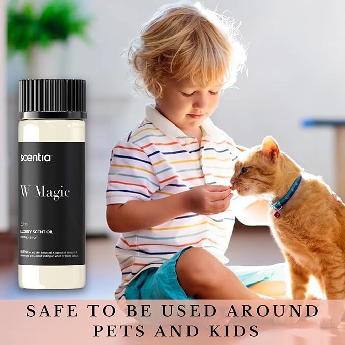 Scentia W Bliss (W Magic) Aromatherapy Oil for Diffuser – Hotel Scent Inspired by W Hotel – 20 mL – Bergamot, Lemongrass & Jasmine Natural Fragrance Oil for Waterless & Cold Air Diffusers, Made in USA