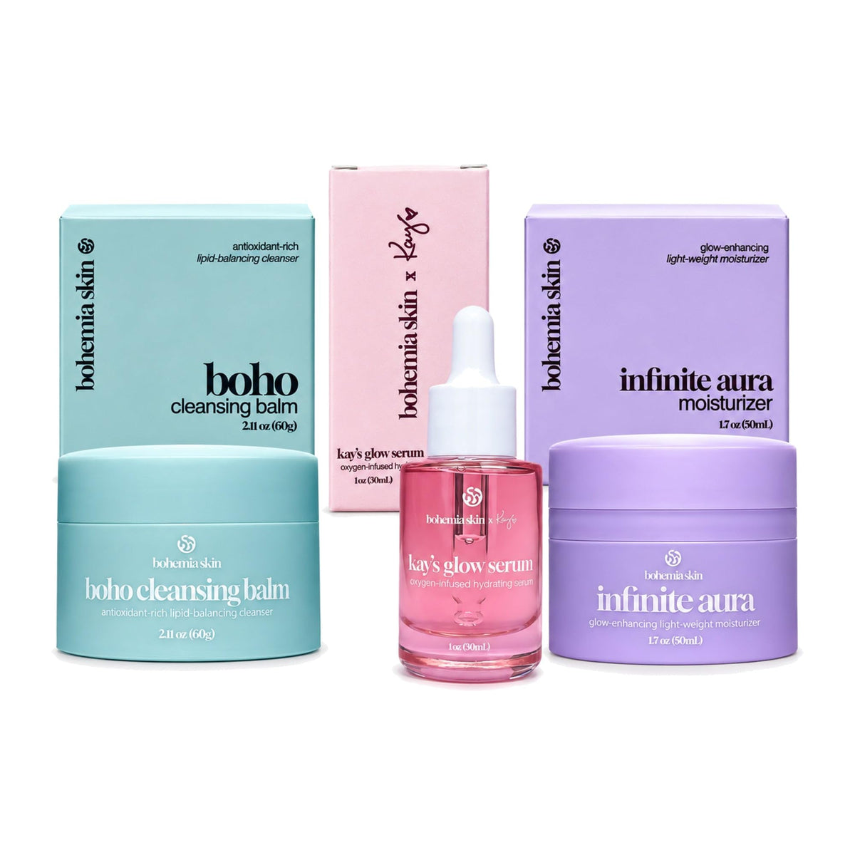 Bohemia Skin | Boho Cleansing Balm, Kay's Glow Serum, Infinite Aura Set