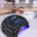 MINI LOP 64W Rechargeable Pro LED Gel Nail UV Light UV LED Nail Lamp Cordless Led Light for Nails(Black)