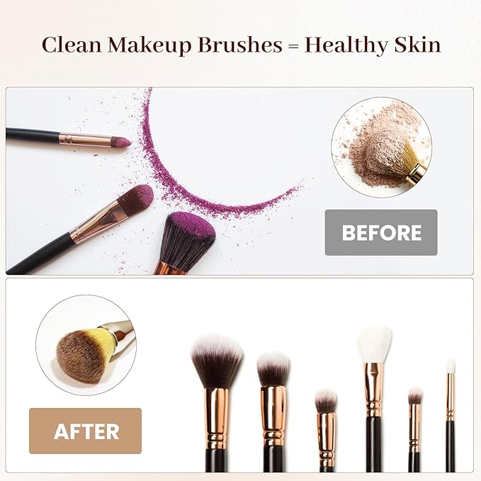 Premium Makeup Brush Cleaner Dryer Super-Fast Electric Brush Cleaner Machine Automatic Brush Cleaner Spinner Makeup Brush Tools (White)