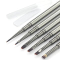 MYR 6Pcs Metal Nail Art Brushes & 2pcs Nano Nail Files for Nail Art Designs