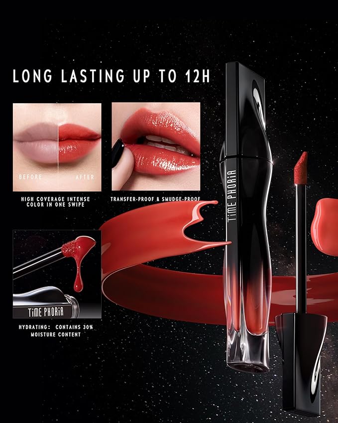 STELLAR DUST LIP STAIN-Long Lasting, Waterproof and Transferproof Lip Tint, Glossy Finish Lip Gloss, Lightweight Lipstick, High Coverage, Stocking Stuffers For Teen Girls (11 FUTURA)