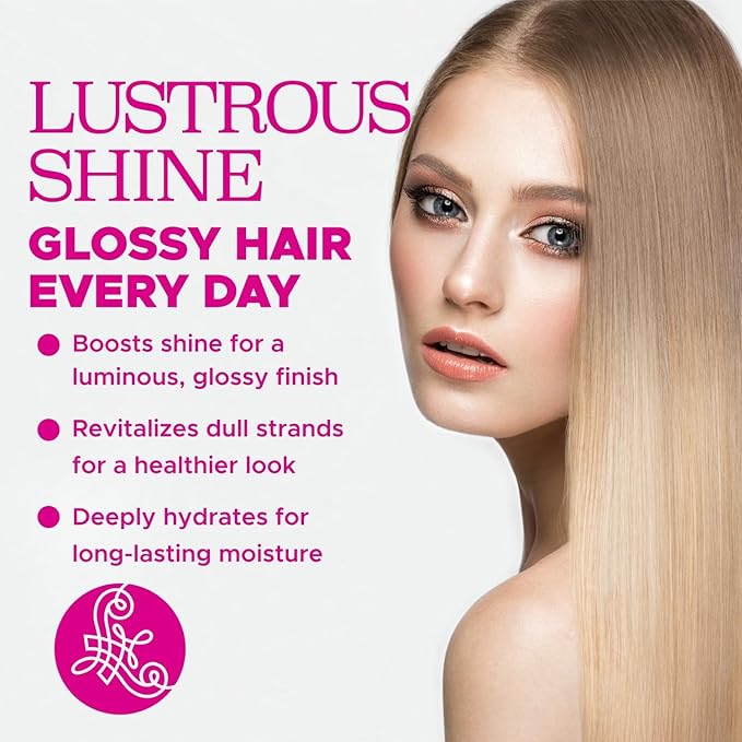 Luseta Glossy Pearl Shampoo and Conditioner Set Smooth & Moisturize, Add Shine and Helps Tame Frizz,Hydrating for Damaged Hair, Detangle,Nourish Strands, Sulfate Free,16.9oz*2