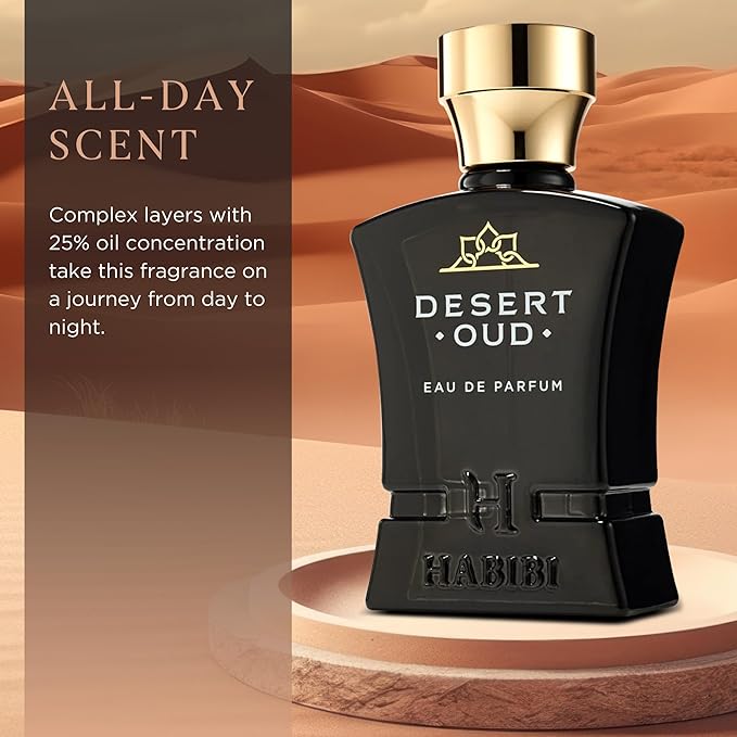 H HABIBI Desert Oud Perfume for Men Eau de Parfum 75 ml