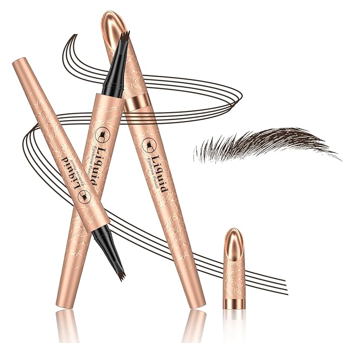 Upgraded 3D Liquid Eye Brow Microblading Pencil Waterproof (Dark Brown)