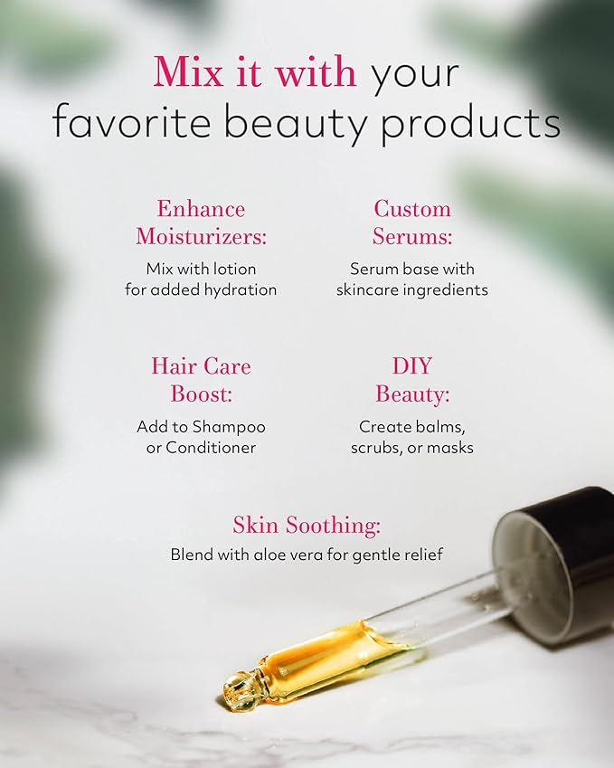Leven Rose Jojoba Oil Organic Cold Pressed for Skin, Hair & Nails, 4 oz