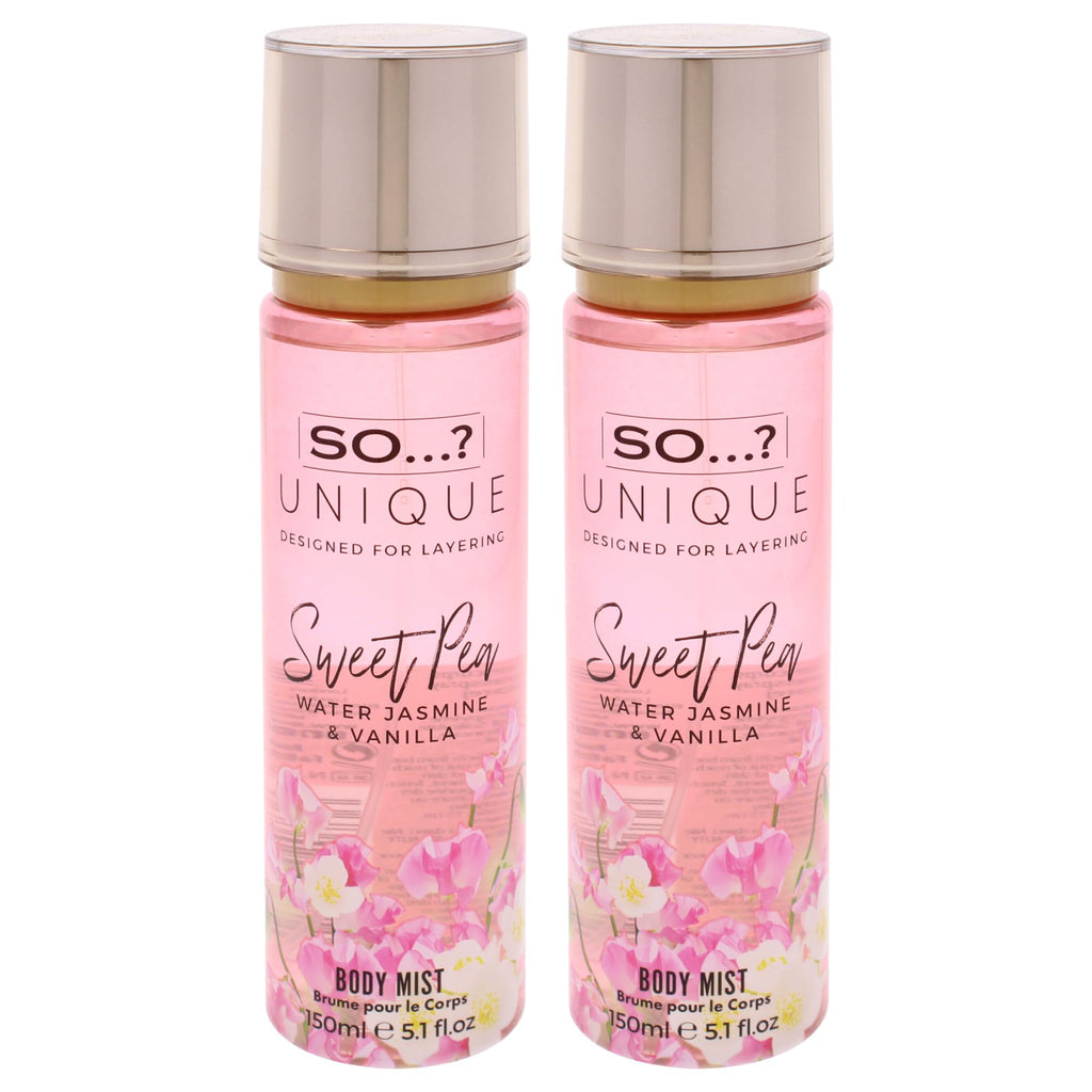 Unique Body Mist - Sweet Pea by So…? for Women - 5.1 oz Body Mist - Pack of 2