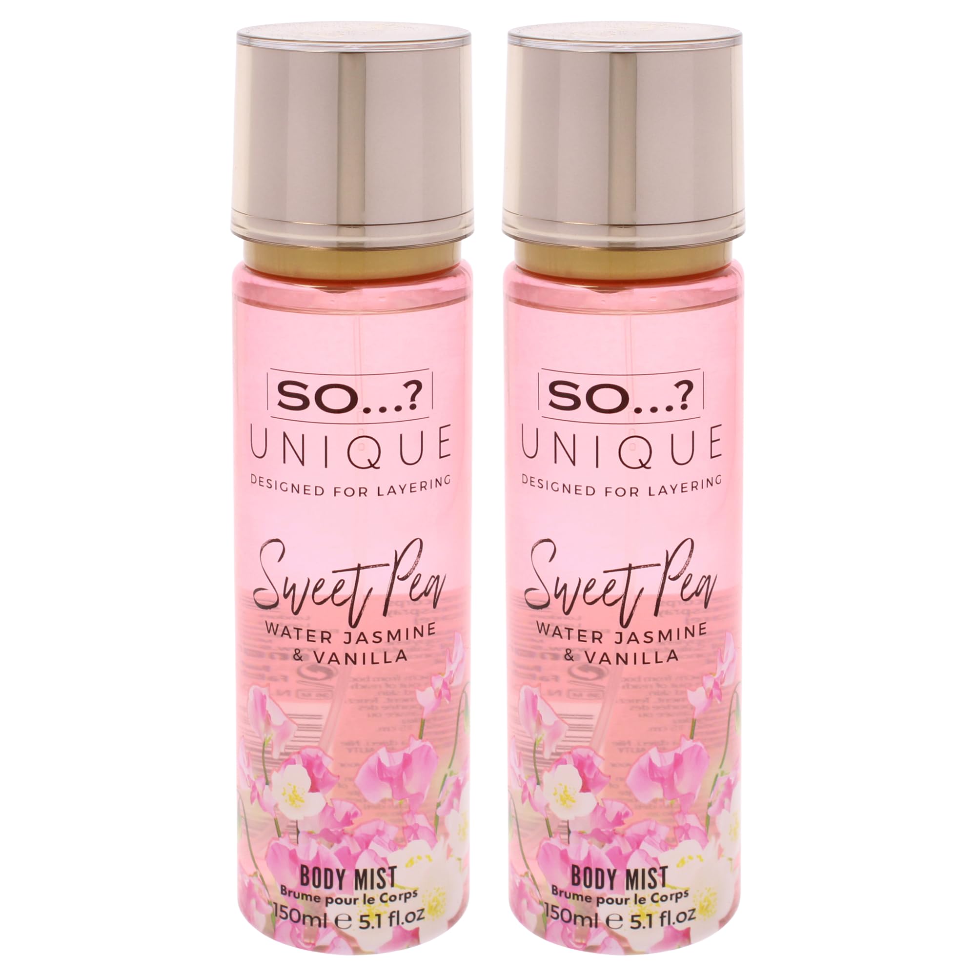 Unique Body Mist - Sweet Pea by So…? for Women - 5.1 oz Body Mist - Pack of 2