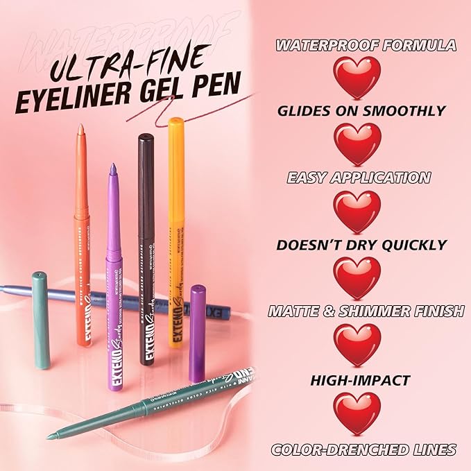 Green Eyeliner Pencil Waterproof Retractable Cream Green Gel Eyeliner Smudge-proof Hypoallergenic (04#)