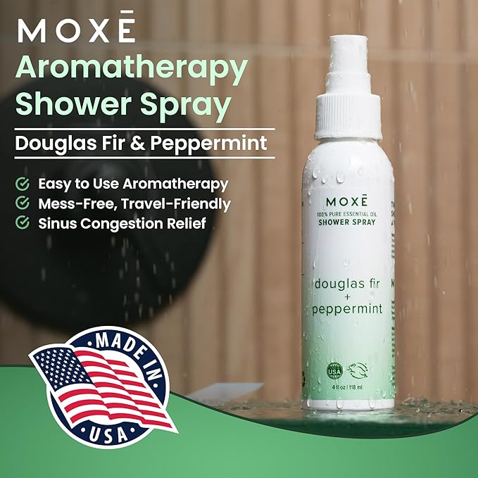 MOXĒ Douglas Fir & Peppermint Shower Steamer for Respiratory Support, 4oz