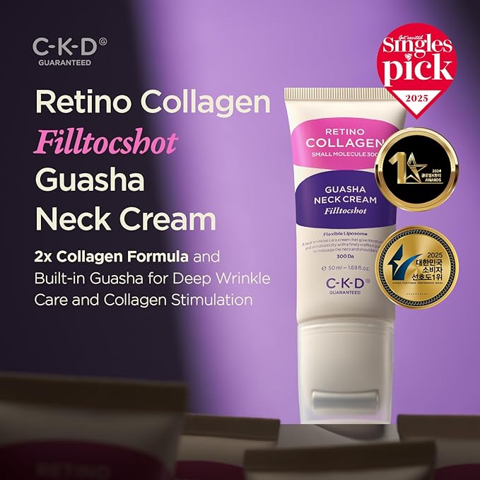 CKD Retinal Collagen Filltocshot Gua Sha Neck Cream with Retinal 400 ppm