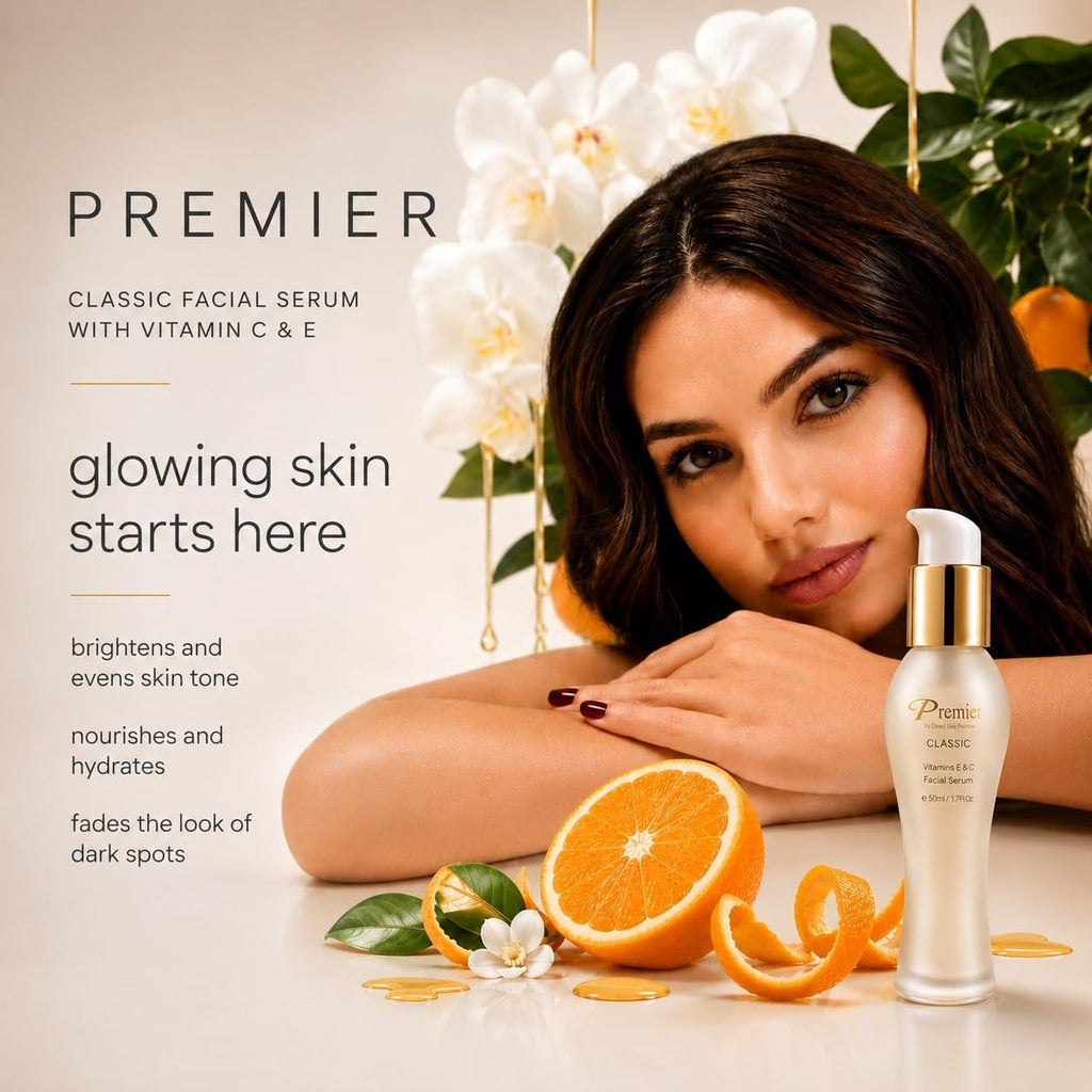 Premier Dead Sea Vitamin C Serum for Face, Brightening 1.7 Fl Oz