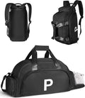 Vogewood Initial Gym Bag with Shoe Compartment, Birthday Gift for Teenager