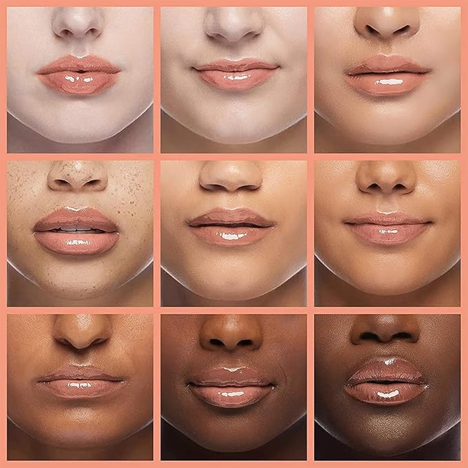 GECOMO Hydrating Lip Glow Oil, Lip Oil Gloss Transparent Toot Tinted Nourishing Long Lasting Repairing Lightening Lip Lines (CLEAR) 0.2 OZ