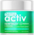 HEMPACTIV Hemp Cream with Menthol, MSM & Arnica – Lightweight, Fast-Absorbing Moisturizing Cream – Refreshing, Non-Greasy Formula for Nourished Skin – 2 Fl Oz
