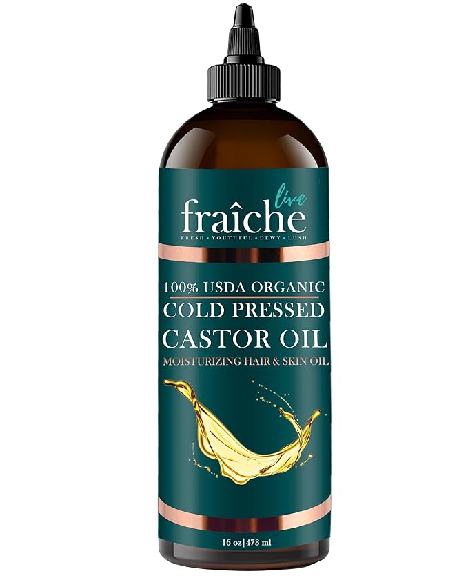 Castor Oil Organic Cold Pressed for Hair Growth & Skin - Aciete De Recino