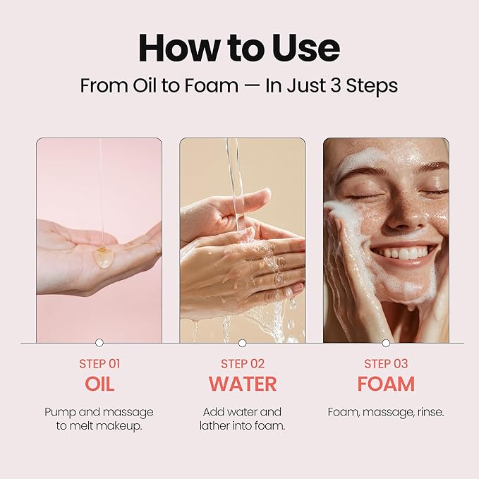 MAXCLINIC K Beauty Rose Vitamin Oil To Foam - Makeup Face Wash Cleanser