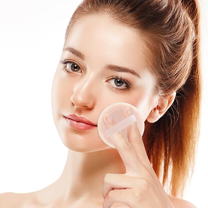 Sibba Cosmetics Makeup Sponge 12 PCS Fluffy Make Up Foundation Applicator Face Blending Setting Pads Matte Loose Powder Body Paint Wet Dry Application Brushes (white/skin color)