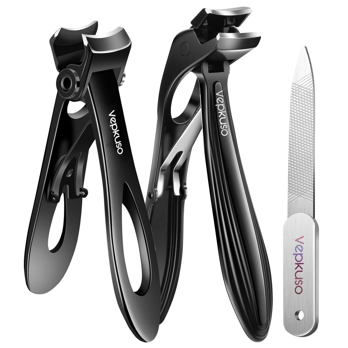 Toenail Clippers for Thick Toenails for Seniors – Vepkuso Ultra Sharp Nail Clippers for Women Large German Fingernail Clippers Cutter Set for Tough Nails, Men, Adult,Gift Idea