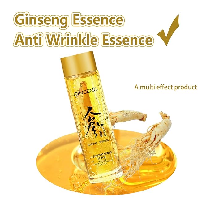 Dosoecse 240ML Peptide Anti-Wrinkle Ginseng Serum, Hydration Ginseng Oil Essence Water, Ginseng Essence Anti Wrinkle Essence, Ginseng Serum for Tightening Sagging Skin Reduce Fine Lines (2Bottle)
