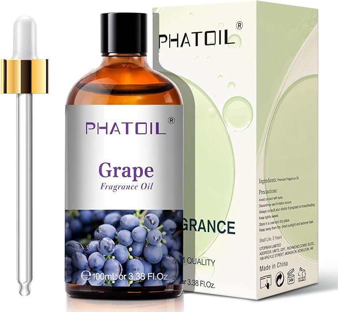 PHATOIL Grape Fragrance Oil for Diffuser Aromatherapy 3.38FL.OZ