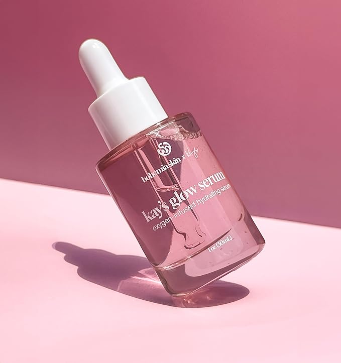 Kay's Glow Serum - Vitamin C Serum for Face with Stable THD Ascorbate & Oxygen Brightening Glow Face Serum - Hydrating Dark Spot Serum + AHA Discoloration Corrector - Glass Skin, 1 oz