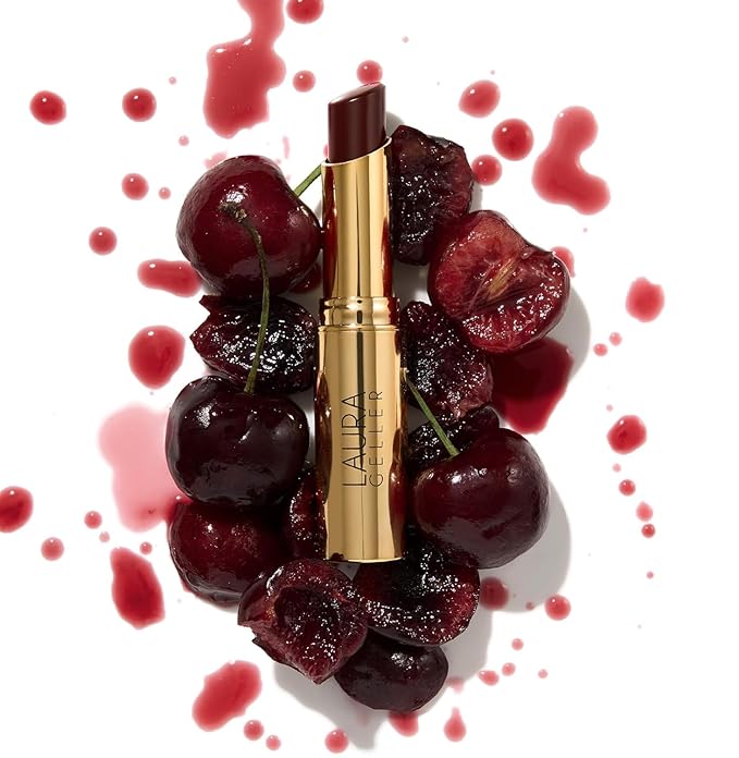 LAURA GELLER NEW YORK Jelly Balm Tinted Lip Balm – Very Black Cherry – Hydrating Lip Color with Shine Finish – Squalane & Vitamin E – Buildable Sheer to Medium Coverage – Vegan & Cruelty-Free