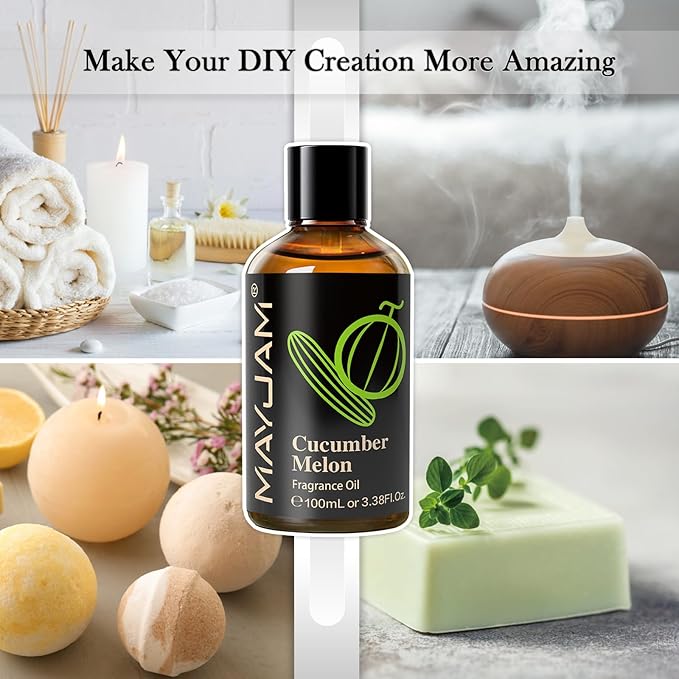 MAYJAM Cucumber Melon Fragrance Oil for Diffusers, 100ML/3.38FL.OZ