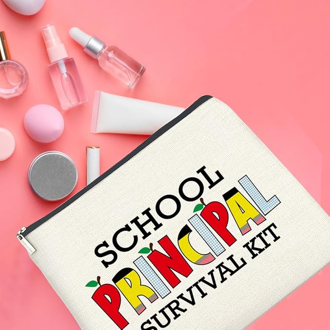 UPNEGE School Principal Gifts: Makeup Bag, Appreciation Gifts for Women, Survival Kit Zipper Pouch
