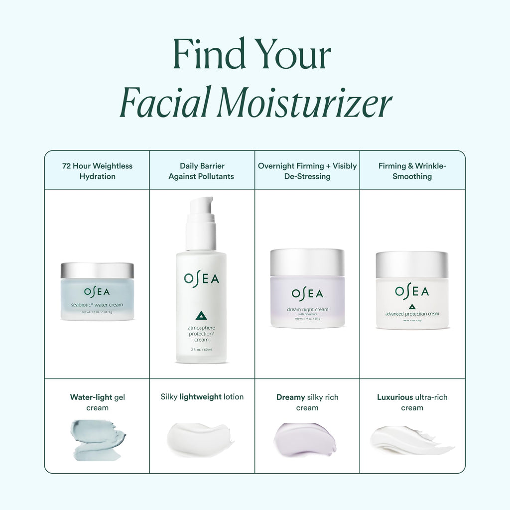 OSEA Seabiotic® Water Cream, Weightless Face Moisturizer, 1.6 oz