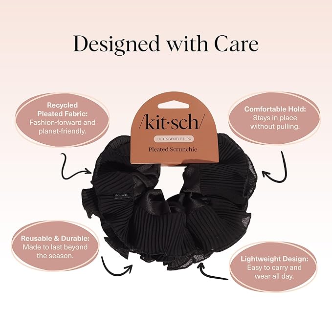 Kitsch Pleated Scrunchie for Women - 1pc
